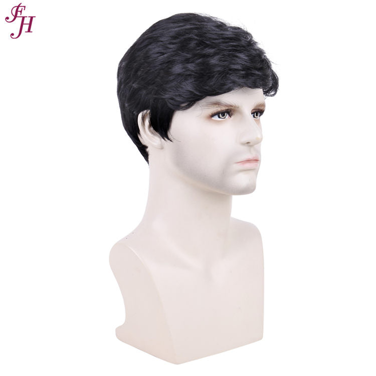 FH factory cheap wig P12070 synthetic short black hair wig