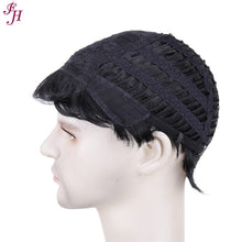 Load image into Gallery viewer, FH factory cheap wig P12070 synthetic short black hair wig