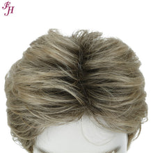 Load image into Gallery viewer, FH high quality human wig fashion short blond brown synthetic hair wig