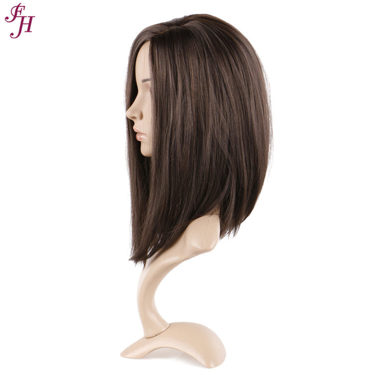 FH wholesale cheap machine made wig P10680 brown synthetic hair wig