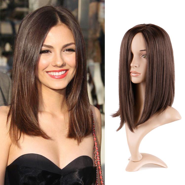 FH wholesale cheap machine made wig P10680 brown synthetic hair wig