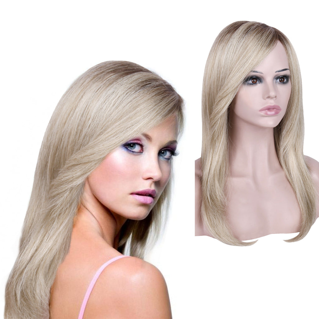 FH wholesale cheap P11543 machine made wig synthetic blond hair wig