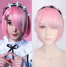 Load image into Gallery viewer, FH factory wholesale cheap P11844 machine made wig synthetic pink hair wig