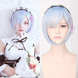 FH factory wholesale P11857 cheap machine made wig synthetic blue hair wig