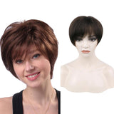 FH high quality natural black fashion P13330 short synthetic hair wig