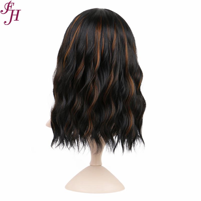 no26✨2PCS 50% OFF✨ P13559 wholesale highlight color short wavy bob Synthetic Wig