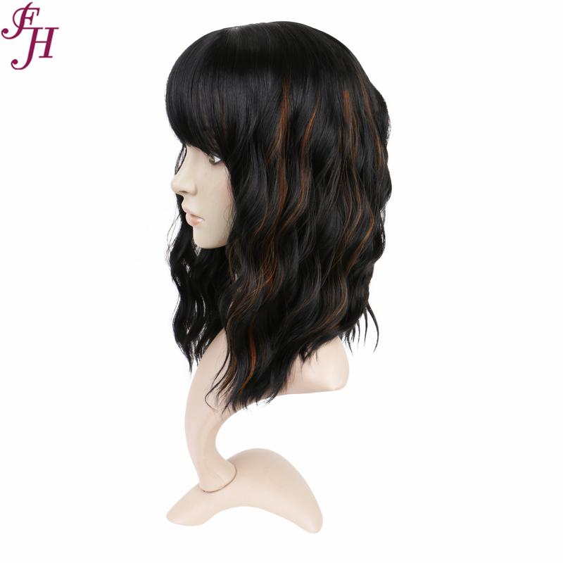 no26✨2PCS 50% OFF✨ P13559 wholesale highlight color short wavy bob Synthetic Wig