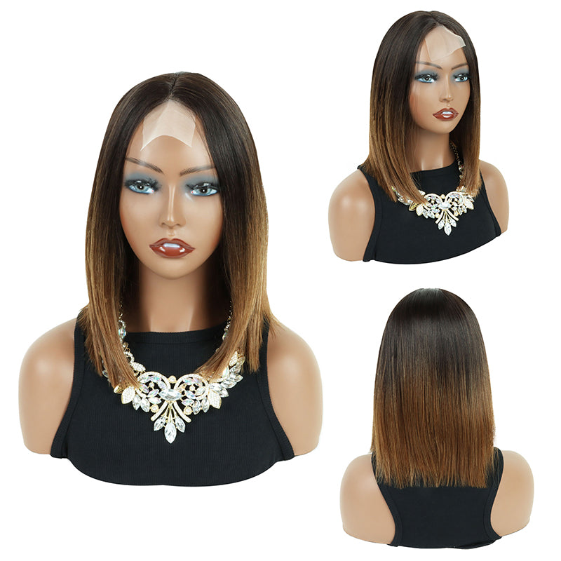 no20✨2PCS 50_ OFF✨ FH P13790 ombre color lace closure synthetic wig · Shopify