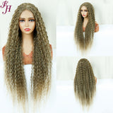 FH P13825 T part lace deep curly synthetic hair wig