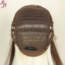 Load image into Gallery viewer, FH P13837 T part lace closure long straight synthetic hair wig