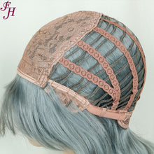 Load image into Gallery viewer, FH P13838 grey color machine made wig synthetic wig