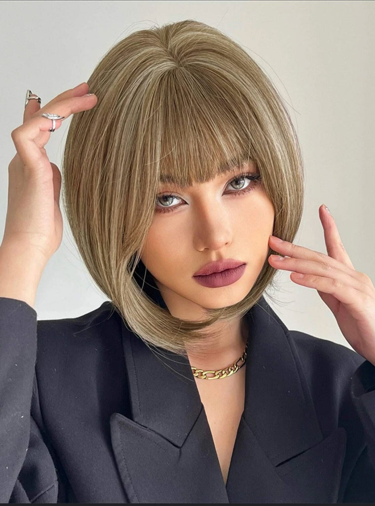 no37 ✨2PCS 50% OFF✨ FH P14005 highlight color short Bob wig synthetic wig