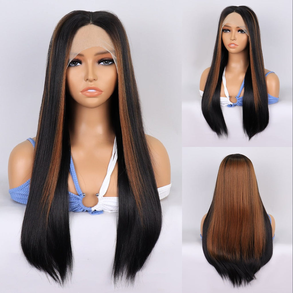 ✨2PCS 50% OFF✨ FH P14109 highlight color straight hair wig synthetic wig