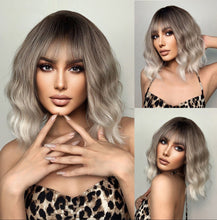 Load image into Gallery viewer, FH P14216 light blonde ombre color bang wig synthetic wig