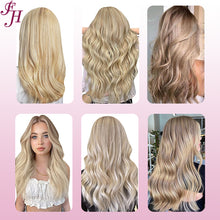 Load image into Gallery viewer, FH P27-613 light blonde piano color hand-tied weft human hair extensions