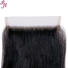 Load image into Gallery viewer, FH HD 4x4 straight raw huaman hair closure