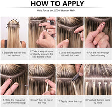 Load image into Gallery viewer, FH wholesale platinum blonde human hair i tip hair extensions