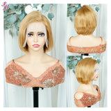 FH Q15901 beautiful 13x4 lace frontal human hair short hair wig