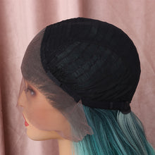 Load image into Gallery viewer, FHTK green straight lace front synthetic wig