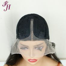 Load image into Gallery viewer, FH P13839 natural black straight T part lace synthetic wig