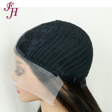 Load image into Gallery viewer, FH P13839 natural black straight T part lace synthetic wig