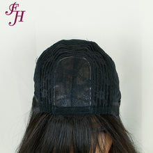 Load image into Gallery viewer, FH P13840 natural black straight machine made wig